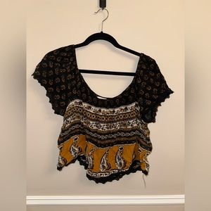 Cropped boho top